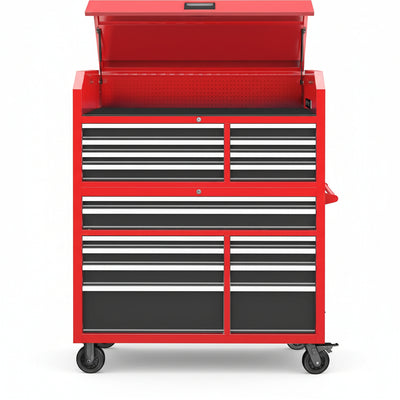 AIRAJ 18-Drawer 66" Rolling Tool Chest with Power Strip