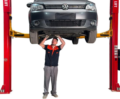 12000 Lbs Extra Height 167Inch 2 Post Lift Two Post Car Lift AK-M120 Auto Lift Car Lift Hoist 2 Post Car Lift (Extra Height, Red) — product view 5