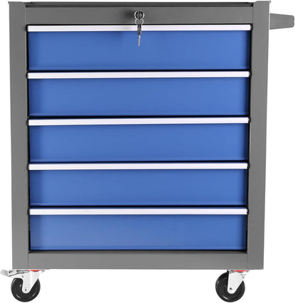 5 Drawers Rolling Tool Chest with Wheels, Rolling Tool Chest, Portable Rolling Tool Box on Wheels, Tool Chest Organizer for Garage, Workshop, Home Crafts Use Blue as Shown — product view 6