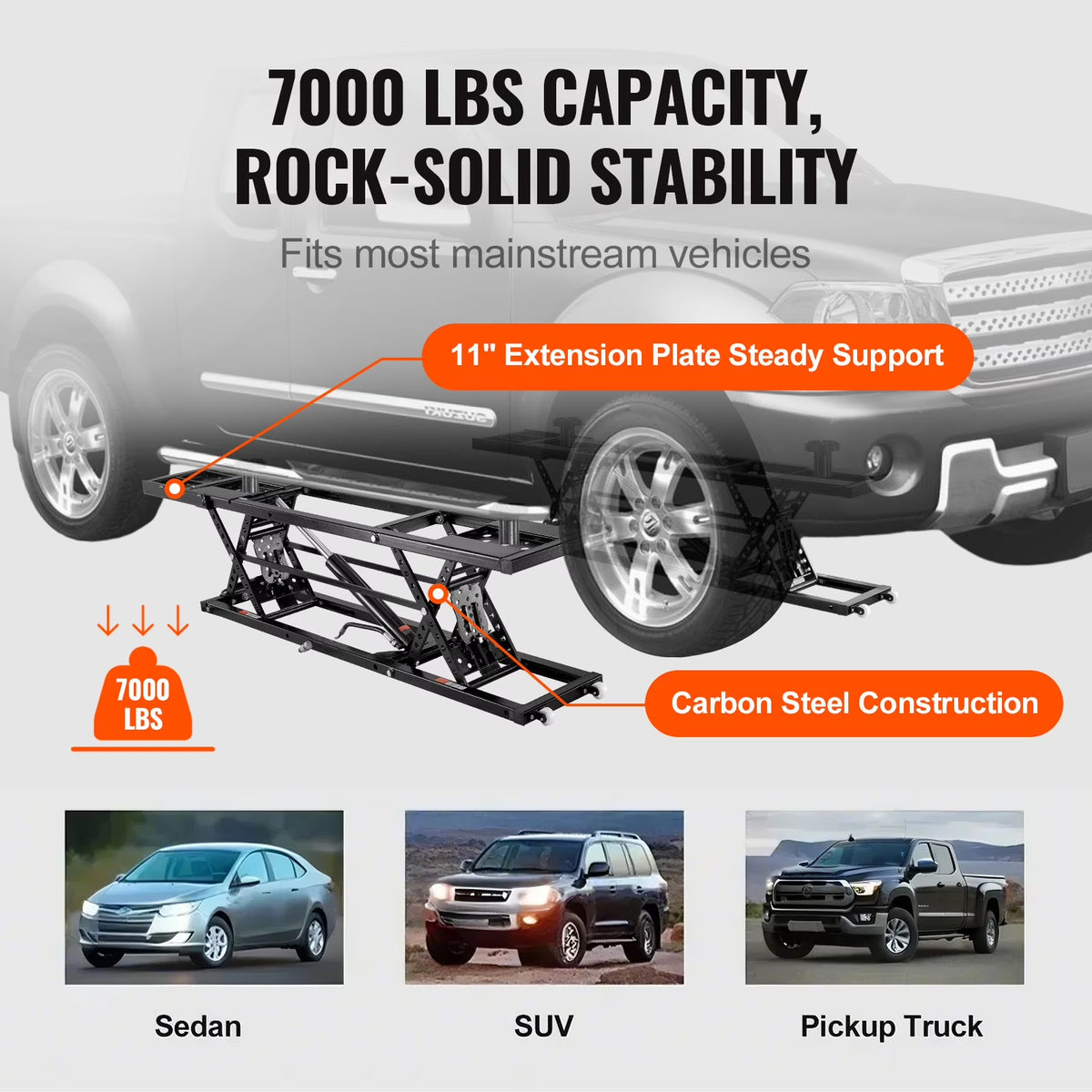 Portable Car Lift 7000 LBS Automatic Car Lift System Jack for Home Garage — product view 9