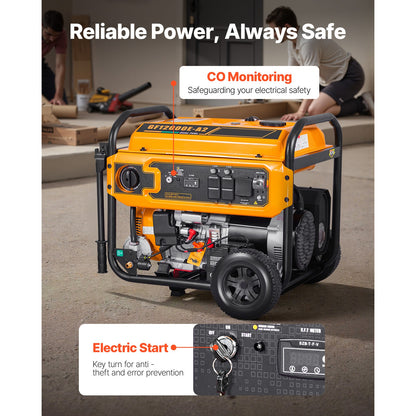 Portable Dual Fuel Generator 13500W Gasoline & 12000W LPG Peak Power — product view 6