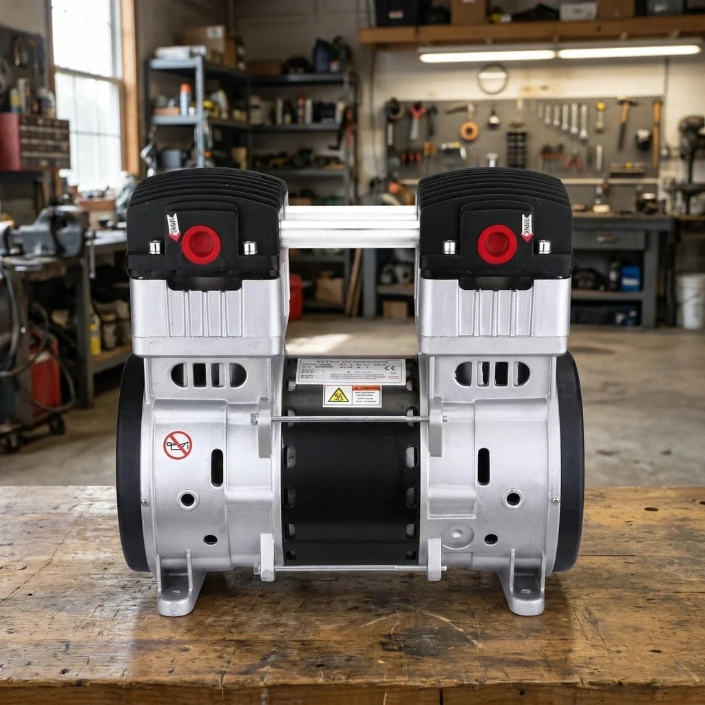 2.0 HP Ultra Quiet and Oil-Free Air Compressor Motor — Studio Shot
